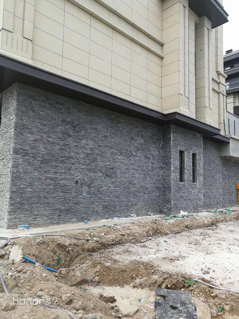 Black slate tile exterior wall slate tile stone wall cladding